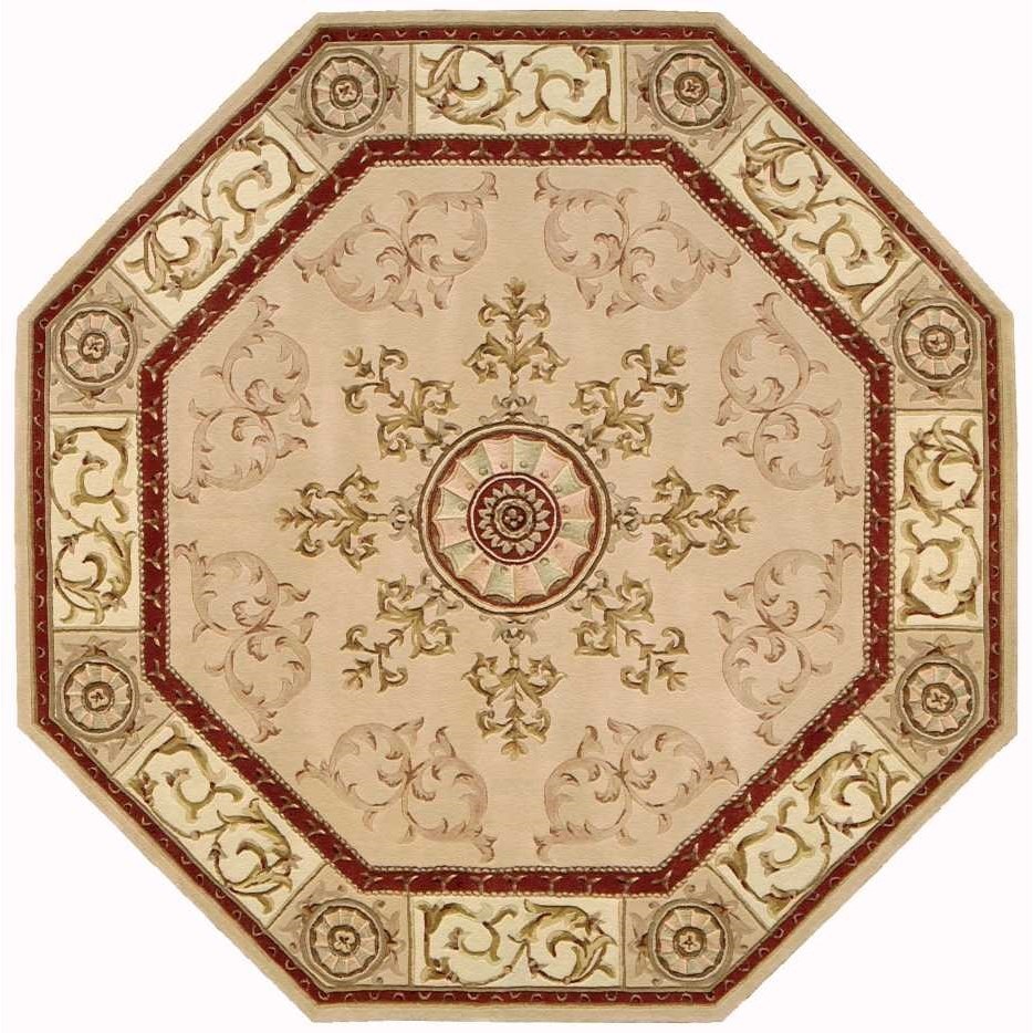 Nourison Versailles Palace 6' x 6' Beige Octagon Rug Belfort